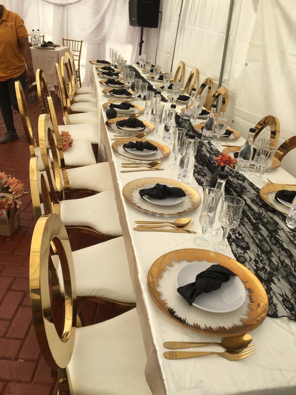 Professional event setup by TZB Catering